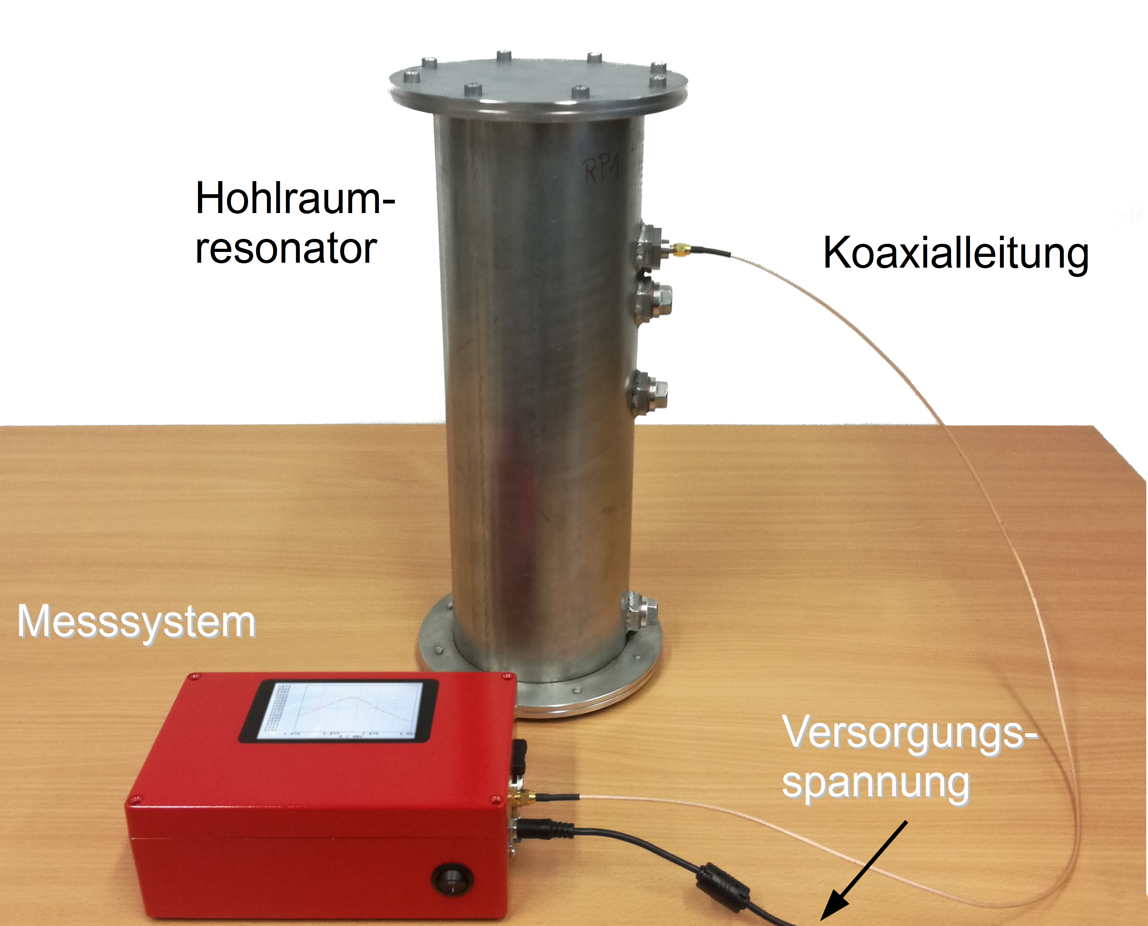 Demonstrator eines Messsystems zur hochfrequenten in-situ-Materialparameterbestimmung